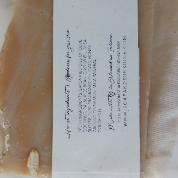 Oats & Honey Handcrafted Shea Butter Soap new with tags 5 oz Soap and Sunshine - Picture 14 of 14
